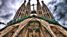 Close up of Sagrada Familia, Barcelona, Spain