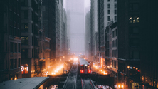 Downtown Chicago L Train, Chicago, Illinois, United States