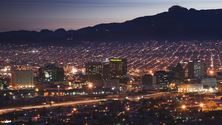 City Skyline at Night, El Paso, Texas, United States