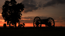 Gettysburg National Park Cannons at Dusk, Gettysburg, Pennsylvania, United States