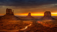 Monument Valley at Dusk, Monument Valley, Utah, United States