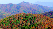 Overlooking the Blue Ridge Mountains, Shenandoah National Park, Virginia, United States